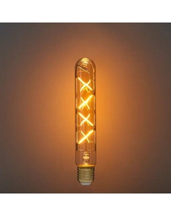 Лампа светодиодная филаментная E27 220 В 4 Вт цилиндр золотой 300 лм, теплый белый свет Volpe