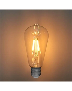 Лампа светодиодная филаментная E27 220 В 5 Вт конус прозрачный 470 лм, теплый белый свет Volpe