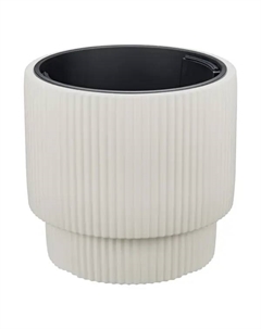 Кашпо для цветов Стрип Ø39 h37 см v20 л полипропилен кремовый Idea