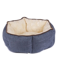 Лежанка для животных Зеваки, синяя 45х45х18см Не один дома