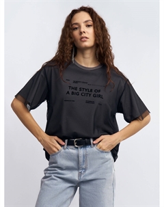 Двойная футболка из хлопка и сетки Zolla