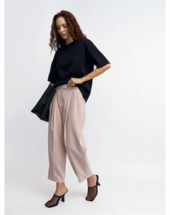 Брюки фасона Carrot с защипами Zolla