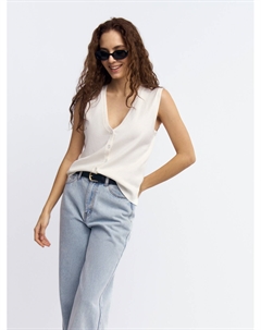 Трикотажный жилет на пуговицах Zolla