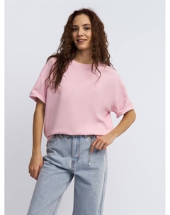 Однотонная оверсайз футболка из хлопка Zolla