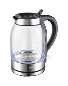 Чайник электрический PWK 1739CGL, 2200Вт, серебристый и черный Polaris