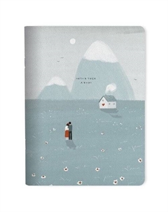 Тетрадь общая, View, 150х210мм, 48л. клетка, мягкий переплет, скрепка, горы Be smart