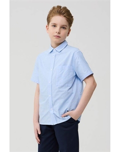 Рубашка хлопковая с коротким рукавом и карманом Смена