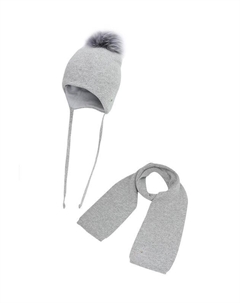Комплект из шапки с помпоном и шарфа Silver spoon outdoor