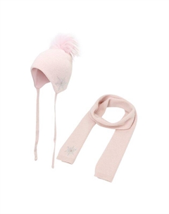 Комплект из шапки и шарфа со стразами Silver spoon outdoor