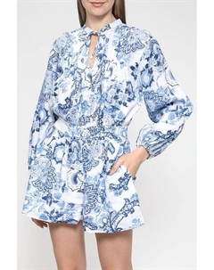 Льняной комбинезон с принтом Guess