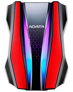 Внешний жесткий диск (HDD) Adata 2Тб (AHD770G-2TU32G1-CRD), красный