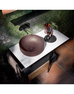 Раковина накладная Nolita 40 см 534475 коричневая матовая Kerasan