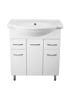 Тумба под раковину 71 см Эко Стандарт ЛС-00002286 напольная, белая Style line