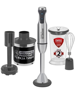 Блендер погружной Polaris PHB 1583L Silent 1500Вт, серебристый (PHB 1583L SILENT)