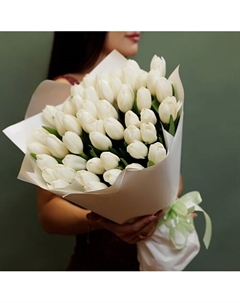 51 белоснежный тюльпан Букетная лавка