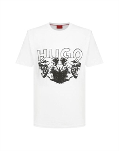 Хлопковая футболка Hugo