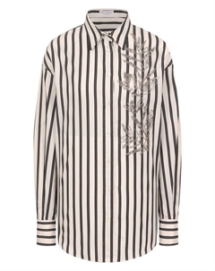 Рубашка из хлопка и шелка Brunello cucinelli