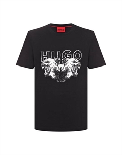 Хлопковая футболка Hugo