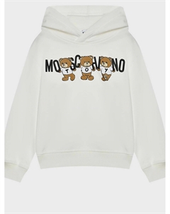 Толстовка-худи с принтом "медвежата", белая Moschino