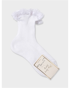 Носки белого цвета с кружевом Story loris