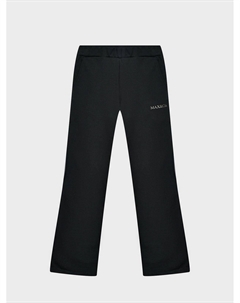 Брюки спортивные расклешенные с логотипом, черные Max&co