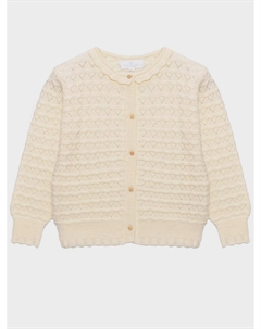 Вязаный кардиган с рюшами, белый C'era una volta