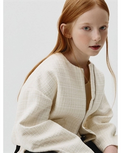 Твидовый бомбер оверсайз для девочек Sela