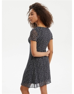 Платье мини из сетки с принтом сердечки Zolla