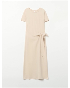 Платье-футболка миди из хлопка с узлом на талии Zolla