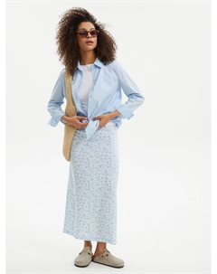 Прямая юбка миди из вискозы с разрезом Zolla