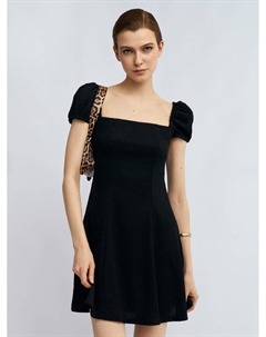 Платье мини с вырезом и коротким рукавом Zolla