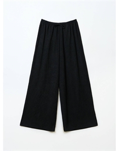 Прямые брюки Wide из жатой ткани на резинке Zolla