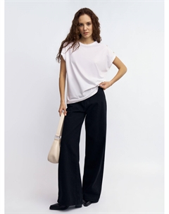 Футболка из хлопка с металлическим декором Zolla