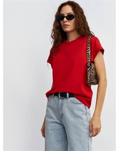 Футболка из хлопка с металлическим декором Zolla