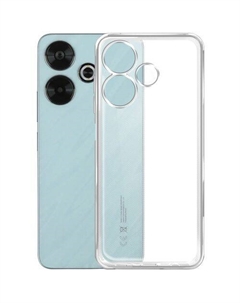 Чехол (клип-кейс) Silicone Case, для Xiaomi Poco M6 4G, прозрачный Borasco