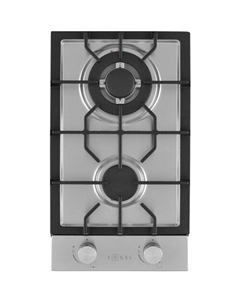 Газовая варочная панель ZUGEL ZGH292X, 2 конфорки, нержавеющая сталь, серебристый Zugel