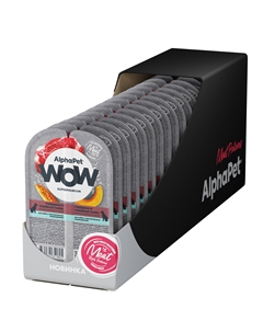 WOW пауч для собак с чувствительным пищеварением (ломтики в соусе) (Говядина и тыква, 100 г. упаковка 15 шт) Alphapet