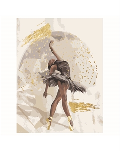 Картина по номерам на холсте "Балерина" 30*40 см, с поталью, акриловыми красками и кистями Три совы