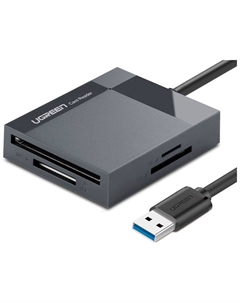 Кардридер Ugreen CR125 (30333) USB 3.0 All-in-One Card Reader, длина 50 см., серый