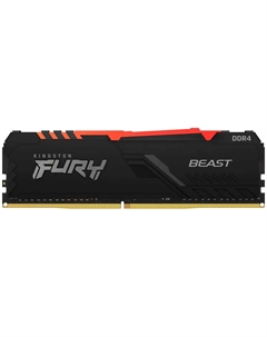 Оперативная память Kingston DDR4 16Gb 3200MHz FURY Beast Black RGB (KF432C16BBA/16)