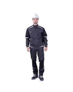 Куртка рабочая Турбо Safety 52-54 рост 182-188 см темно-серая/черная Гк спецобъединение