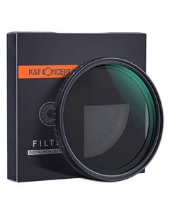 Светофильтр K&F Concept Nano X Variable Fader NDX ND8-128, 3-7 ступеней, 58 мм K&f concept