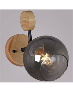 Бра 06780-0.2-01 BK+WOOD Reluce