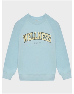 Свитшот с надписью wellness, голубой Sporty & rich