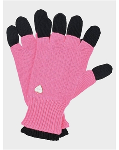 Розово-черные перчатки Il trenino