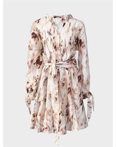 Платье льняное, акварельный принт 120% lino