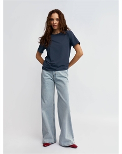 Однотонная футболка трикотажная Zolla