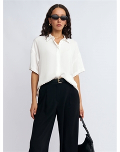 Рубашка из вискозы с коротким рукавом Zolla