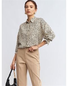 Рубашка из вискозы с леопардовым принтом Zolla