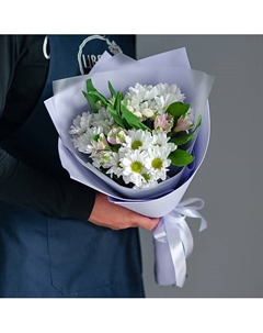 Сборный букет из кустовой хризантемы и альстромерии Цветник цветы и подарки